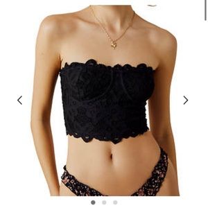 Free People Adela Lace Corset Top
